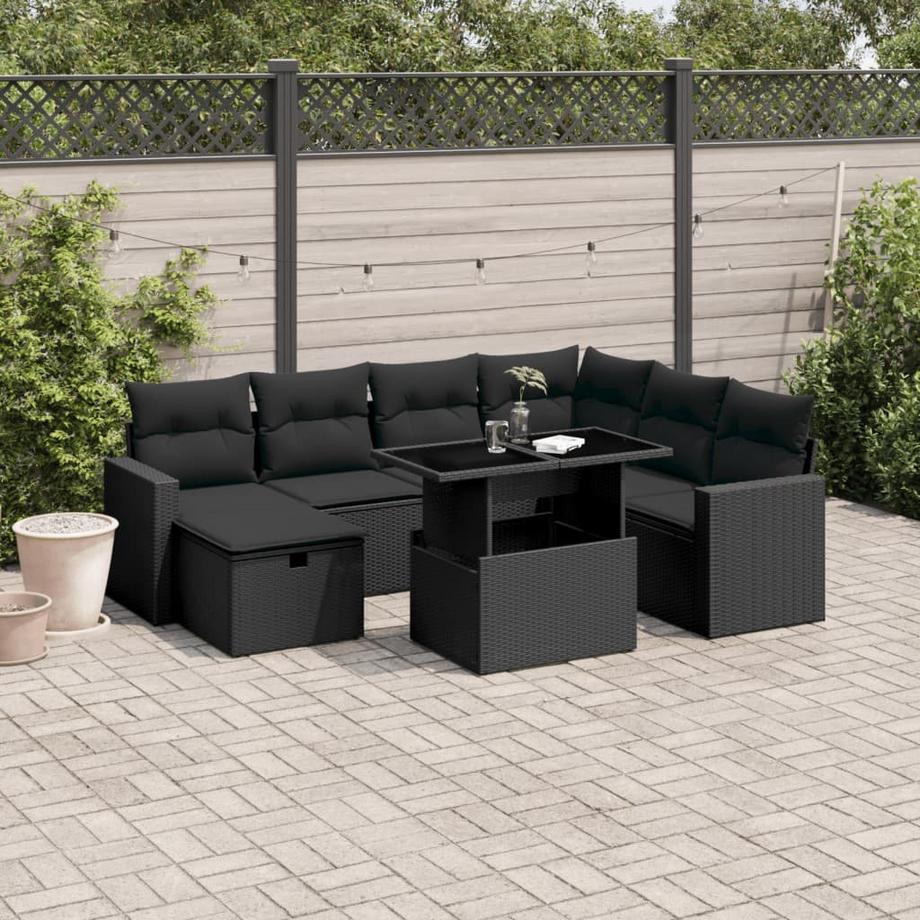 VidaXL set divano da giardino Polirattan  