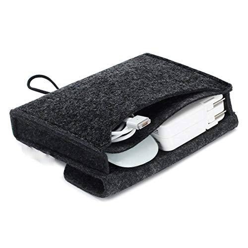 Image of Filz Lagerung Beutel Tasche Fall Case Für Zubehör Unisex Schwarz 11