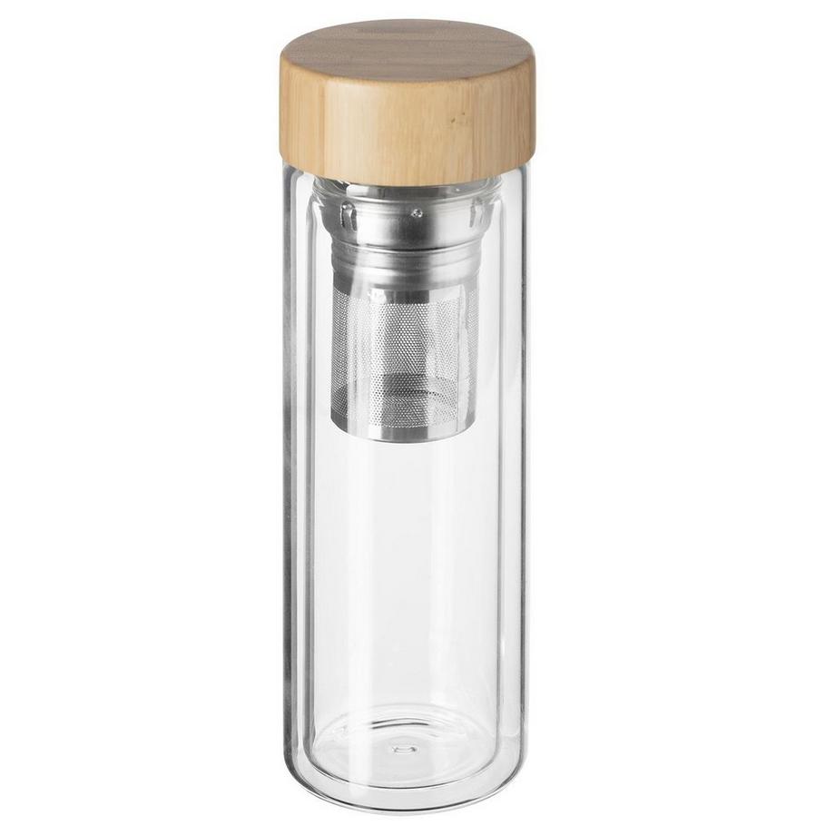 Northio  Doppelwandige Teekanne aus Glas und Bambus - 40 cl 