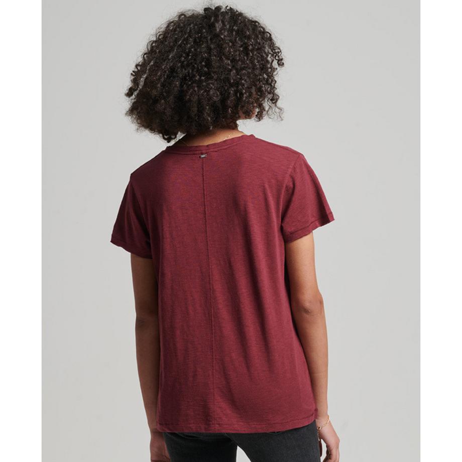 Superdry T-Shirt Col V Brodé Flammé  