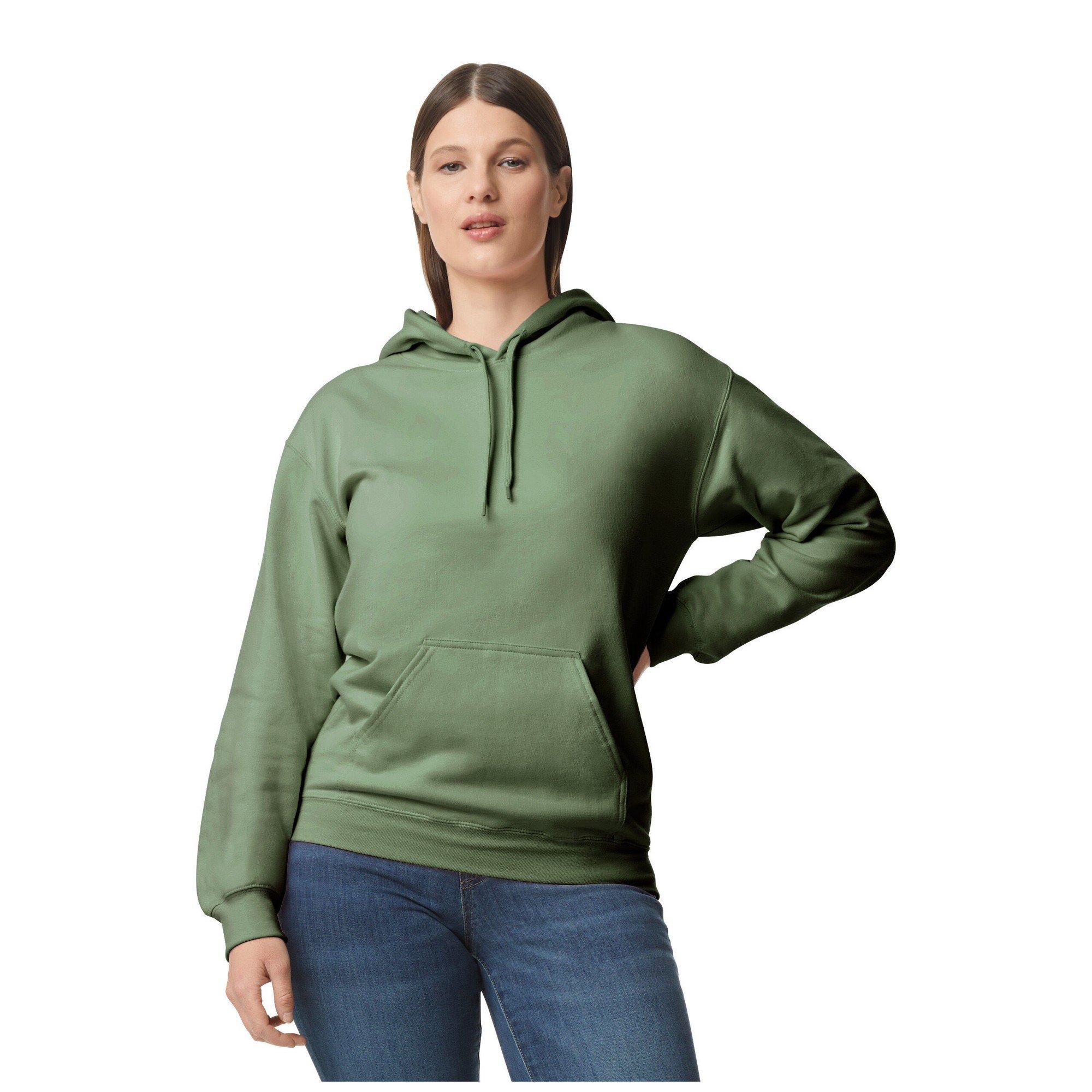Image of Softstyle Kapuzenpullover Mittelschwer Damen Militärgrün XXL