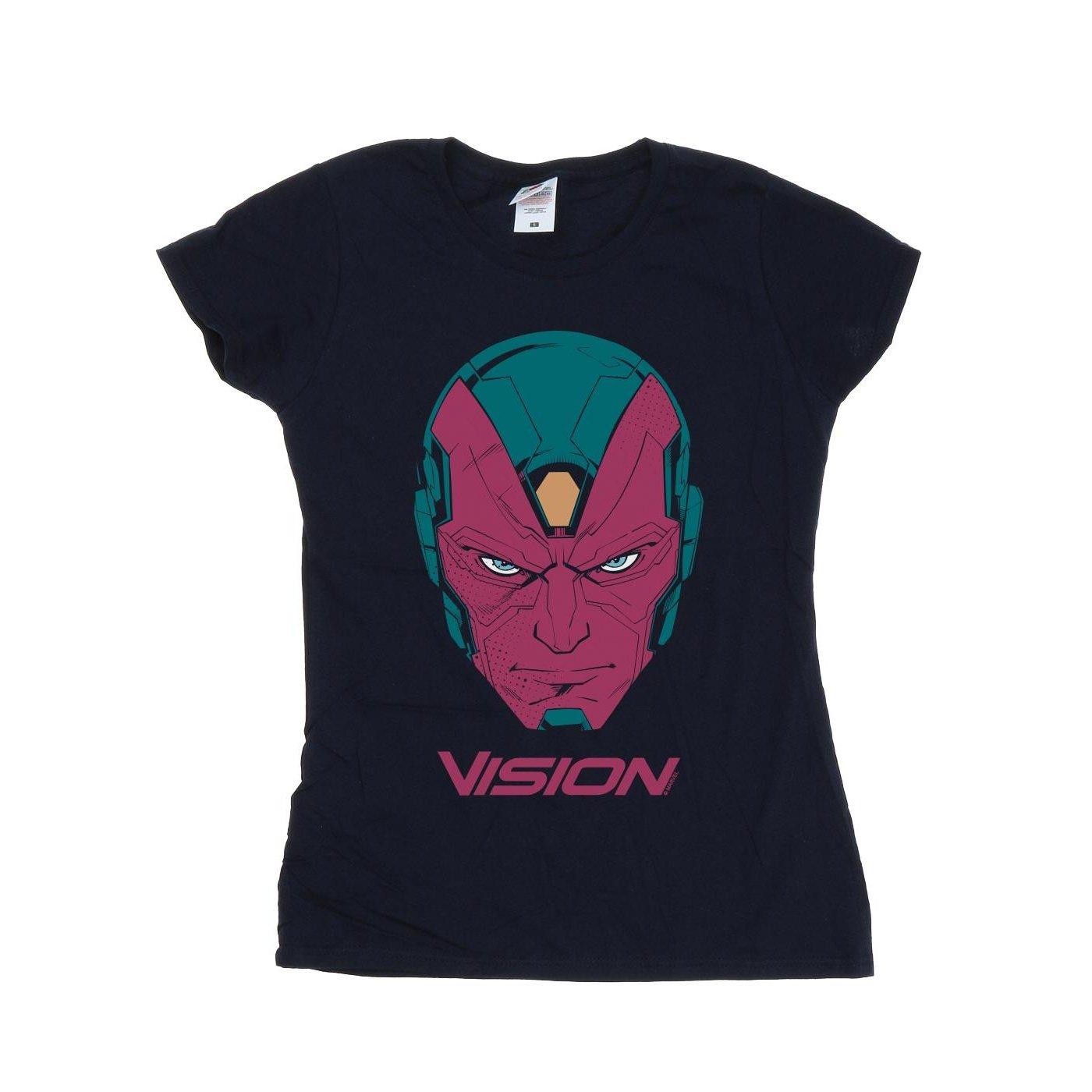 Image of Avengers Vision Head Tshirt Damen Marine S