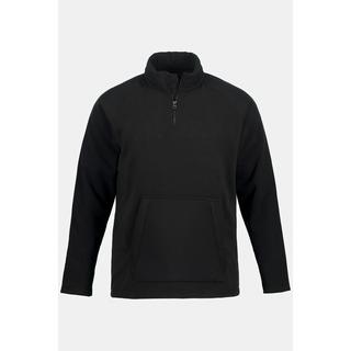 JP1880  Pullover con pile per l'outdoor con collo alto, tasca a marsupio e maniche raglan 