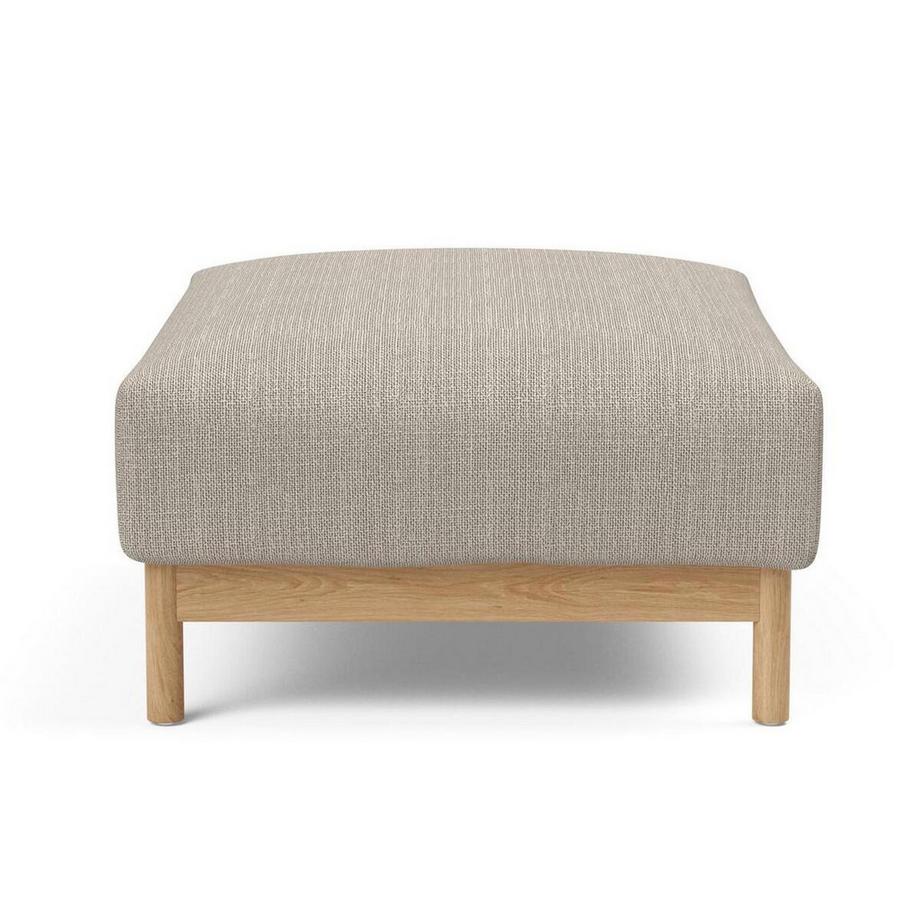 Innovation Living Ottoman Malloy Wood - Kenya Gravel  