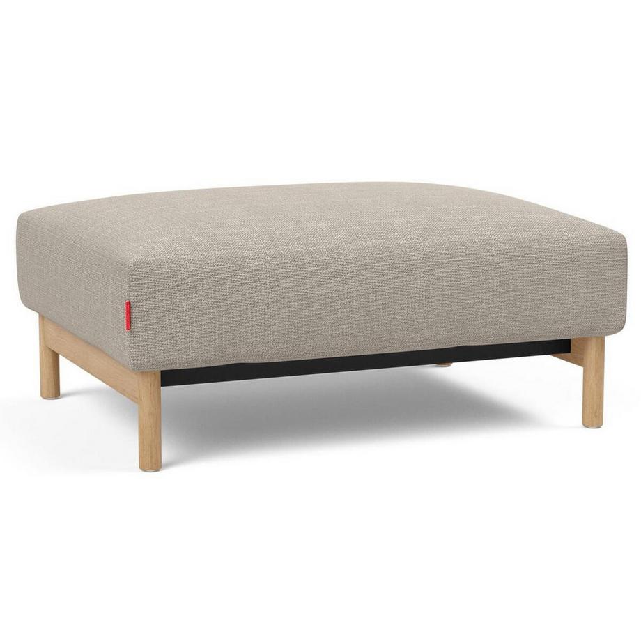 Innovation Living Ottoman Malloy Wood - Kenya Gravel  