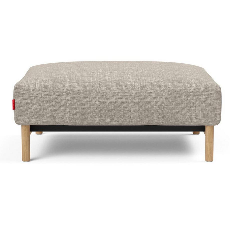 Innovation Living Ottoman Malloy Wood - Kenya Gravel  