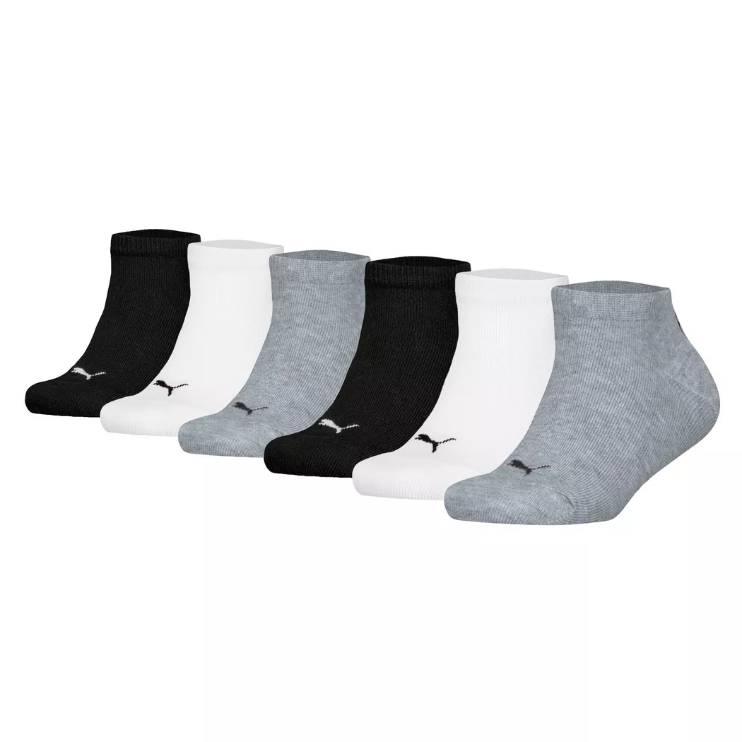 Puma - Calzini Unisex Confezione da 6 Vestibilità confortevole-Plain Sneaker ECOM 6P, 31-34, Grigio Mezzo