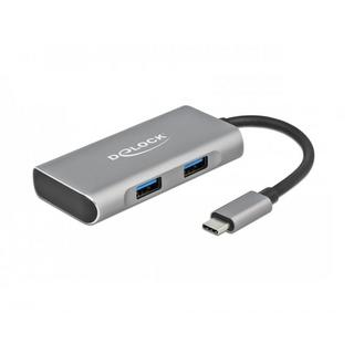 DeLock  63260 hub & concentrateur USB 3.2 Gen 2 (3.1 Gen 2) Type-C 10000 Mbit/s Gris 