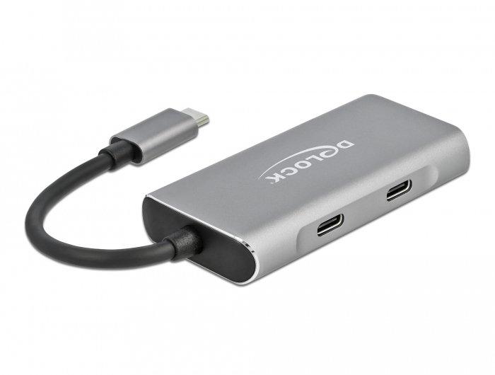 DeLock  Hub esterno USB 10 Gbps USB Type-C con 2 x USB Tipo-A e 2 x USB Type-C. 