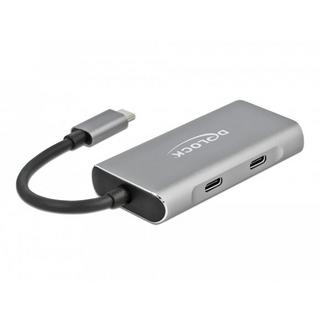 DeLock  Hub esterno USB 10 Gbps USB Type-C con 2 x USB Tipo-A e 2 x USB Type-C. 