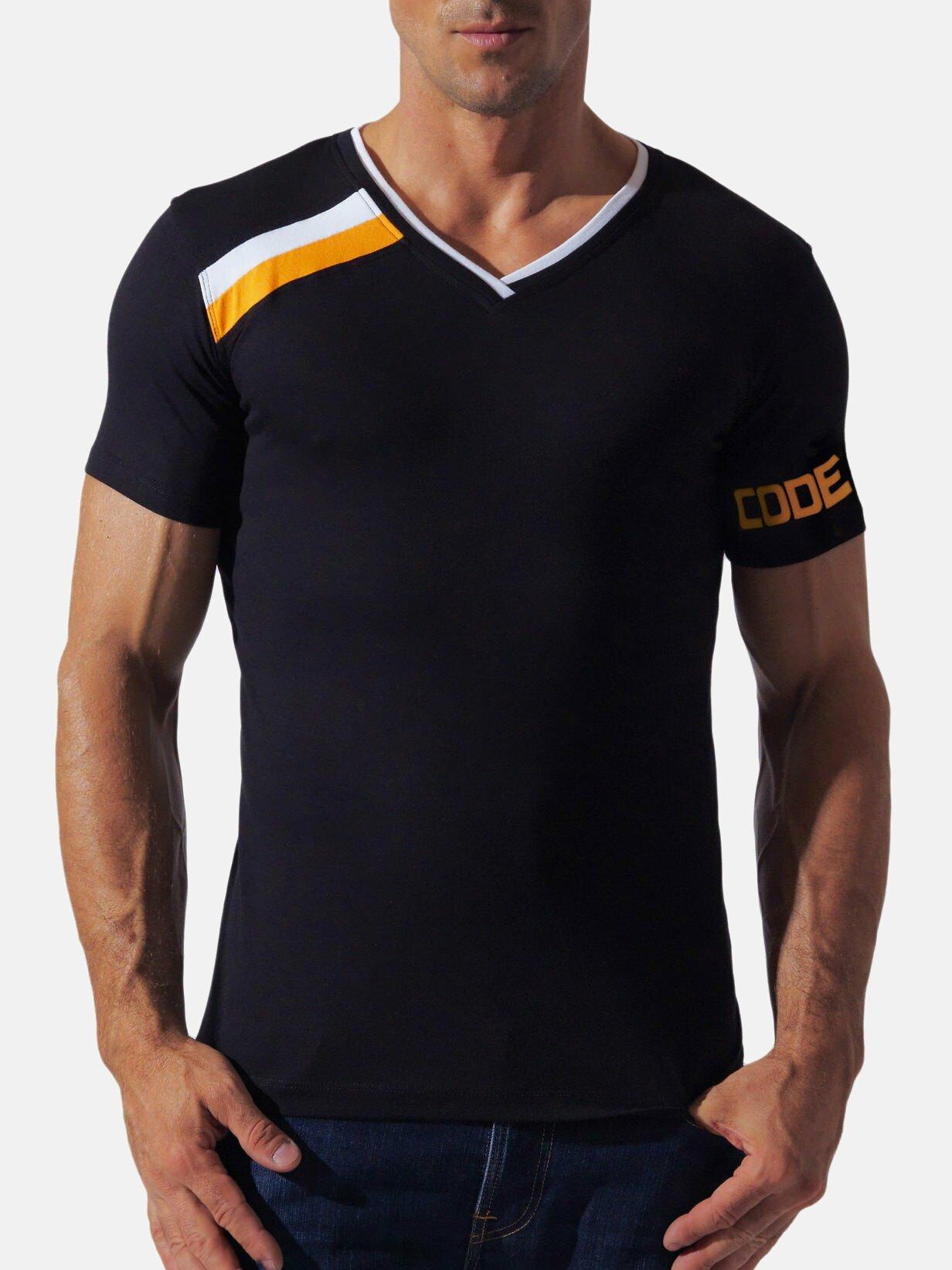 Image of T-shirt Asymmetric Sport Herren Schwarz S
