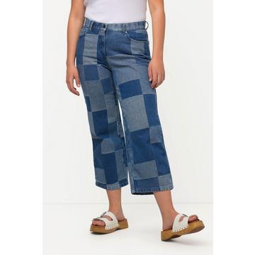 7/8-Jeans-Culotte, Mustermix, weites Bein