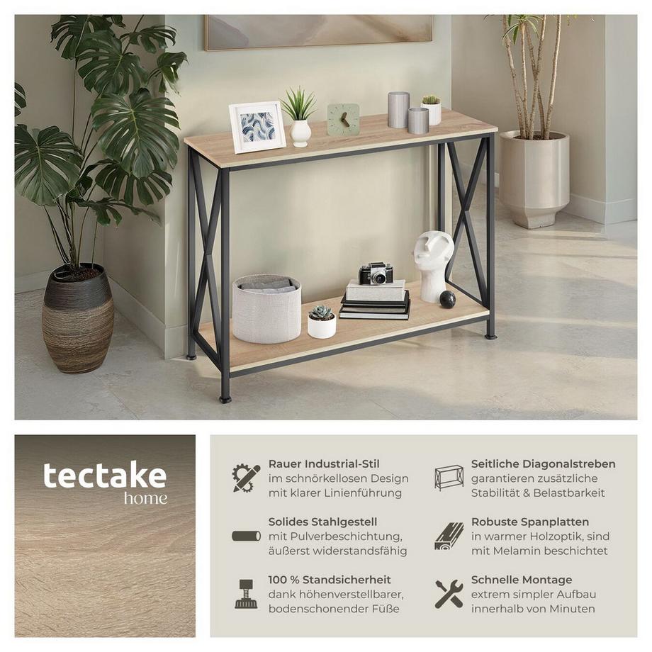 Tectake Tavolo console Tacoma stile industriale  