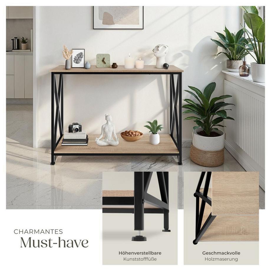 Tectake Tavolo console Tacoma stile industriale  