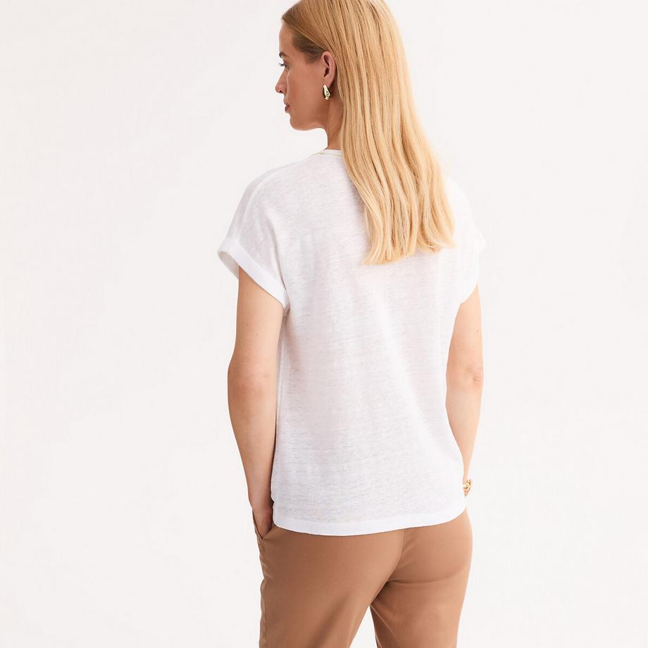 La Redoute Collections T-Shirt Lino Scollo a V  