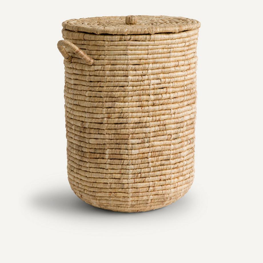 Panier à linge en jacinthe d'eau