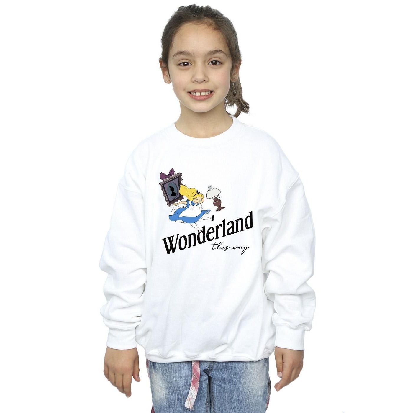 Disney  Alice In Wonderland This Way Sweatshirt 