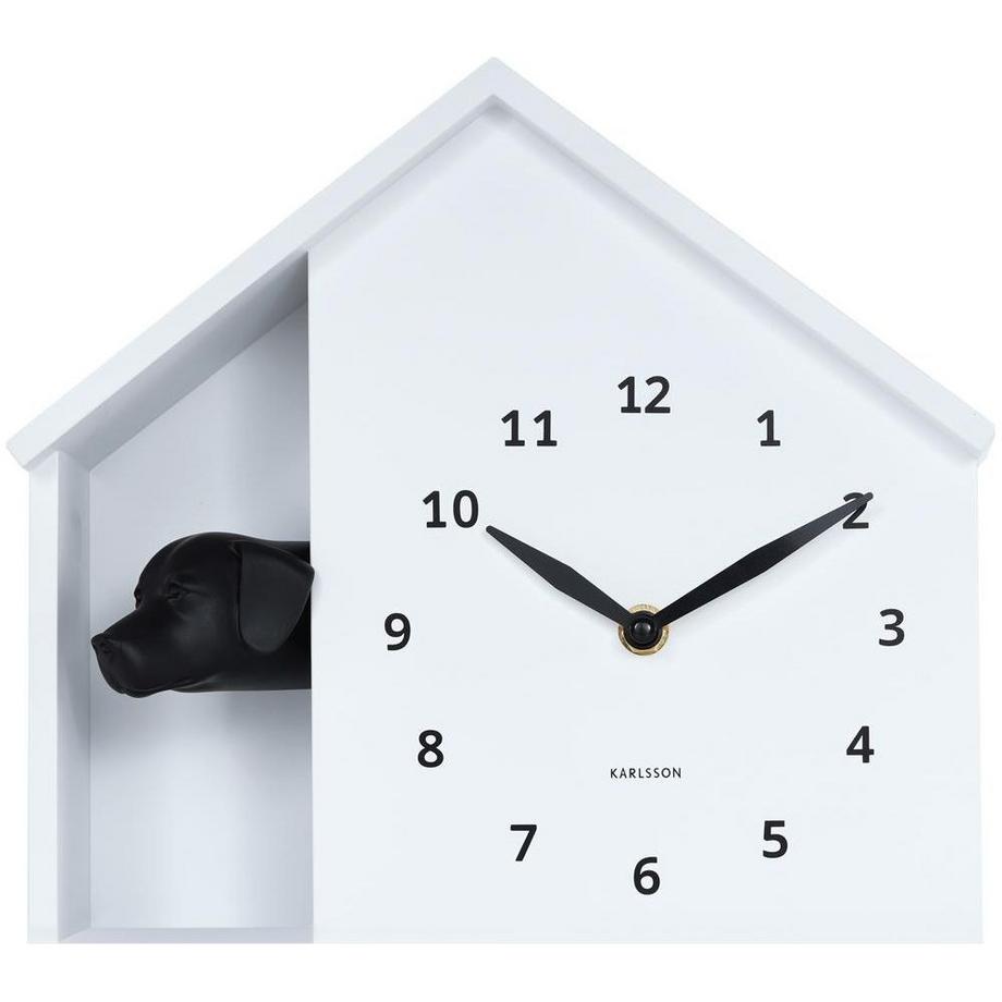 Wanduhr Peeking Doggy