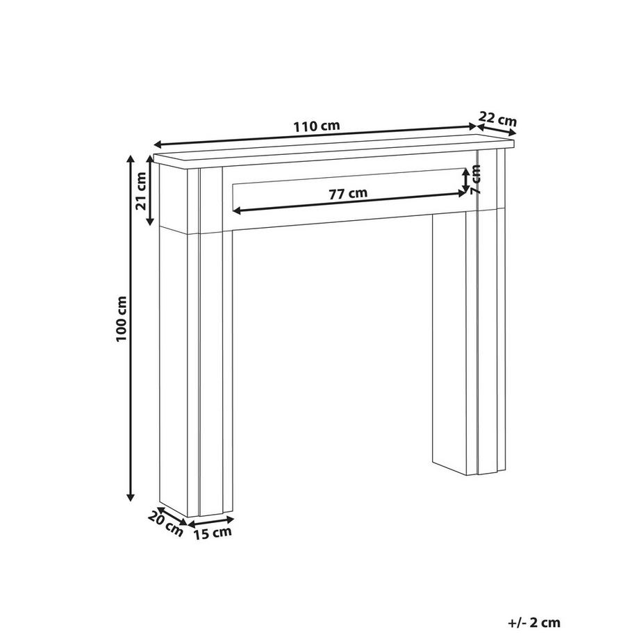 Beliani Kaminumrandung aus MDF-Platte Klassisch BAUDIN  