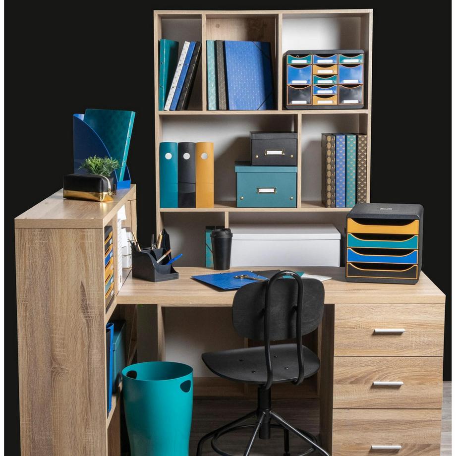 Exacompta Set de 4 porte-revues Mag-Cube Neo Deco  