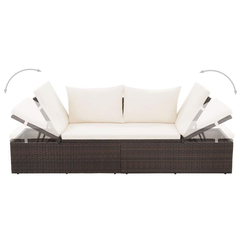 VidaXL Gartenliege poly-rattan  