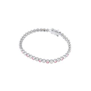 Elli  Bracelet Femmes Tennis Tendance Étincelante Avec Cristaux Rose 