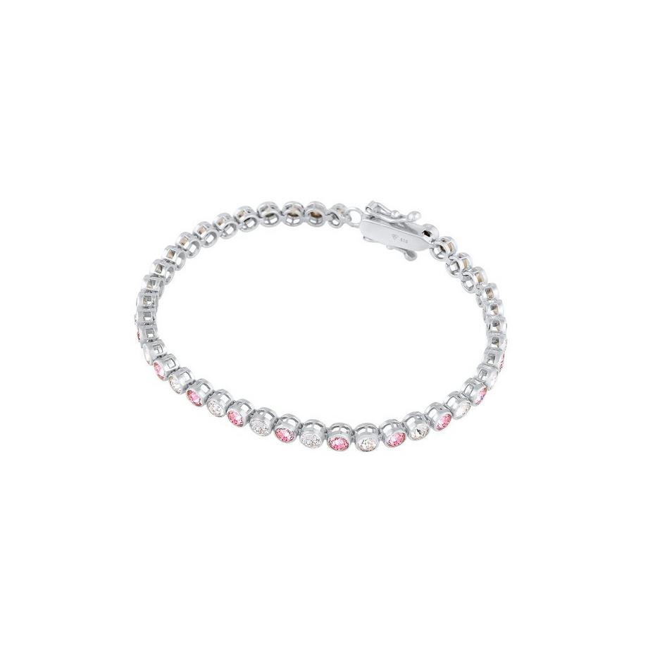 Elli  Bracelet Femmes Tennis Tendance Étincelante Avec Cristaux Rose 