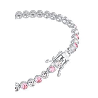 Elli  Bracelet Femmes Tennis Tendance Étincelante Avec Cristaux Rose 