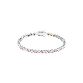 Elli  Bracelet Femmes Tennis Tendance Étincelante Avec Cristaux Rose 