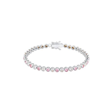 Elli  Bracelet Femmes Tennis Tendance Étincelante Avec Cristaux Rose 