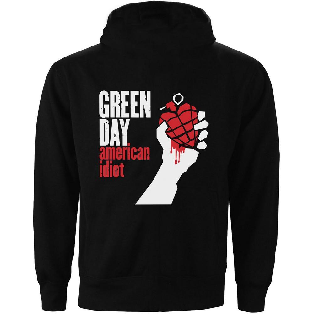 Green Day  American Idiot Hoodie mit durchgehendem Reißverschluss 