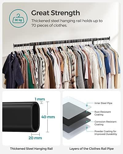 Pricenet Appendiabiti estensibile per carichi pesanti con ruote bloccabili  