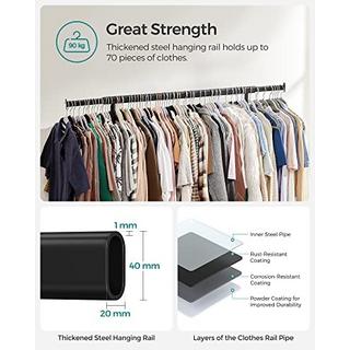 Pricenet Appendiabiti estensibile per carichi pesanti con ruote bloccabili  