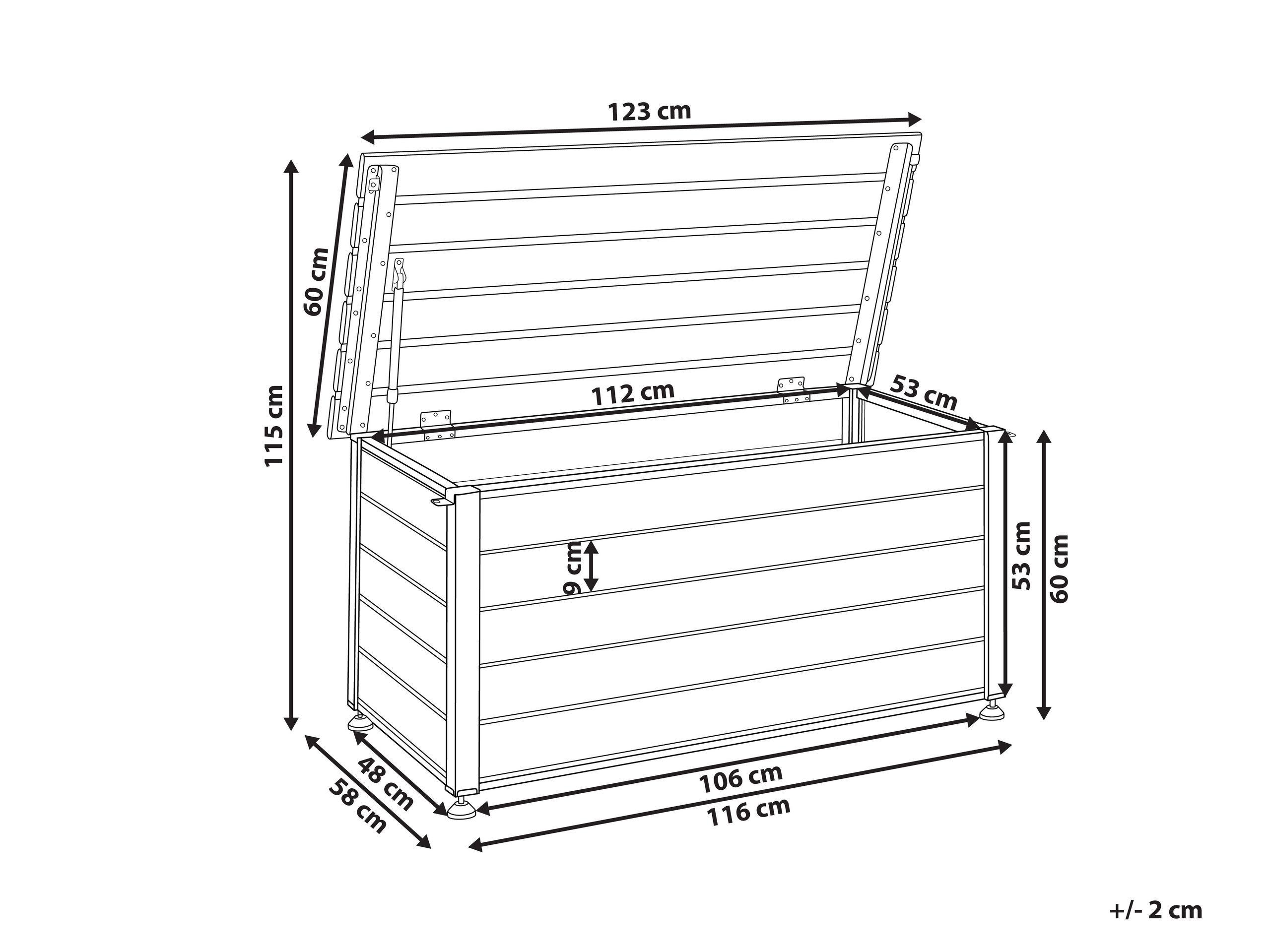 Beliani Coffre de rangement en Aluminium Moderne CAMPALTO  