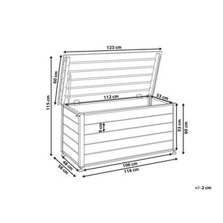 Beliani Coffre de rangement en Aluminium Moderne CAMPALTO  