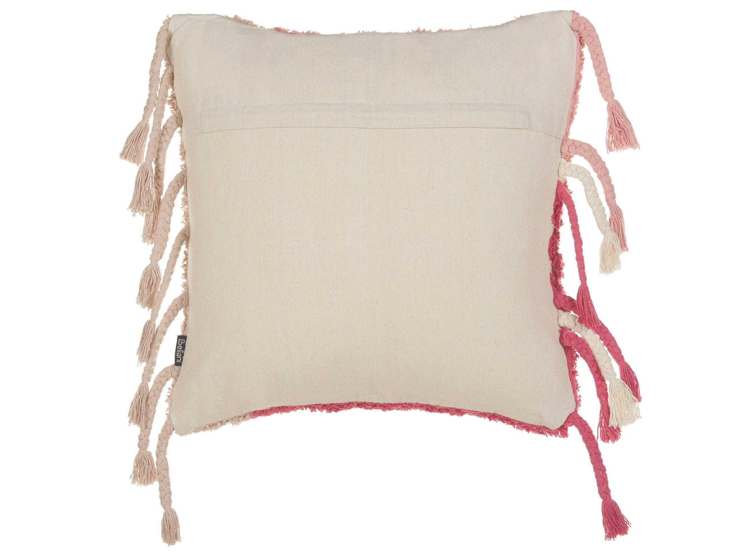 Beliani Coussin en Coton Boho BISTORTA  