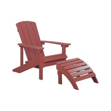 Sedia con poggiapiedi en Legno plastico Retrò ADIRONDACK