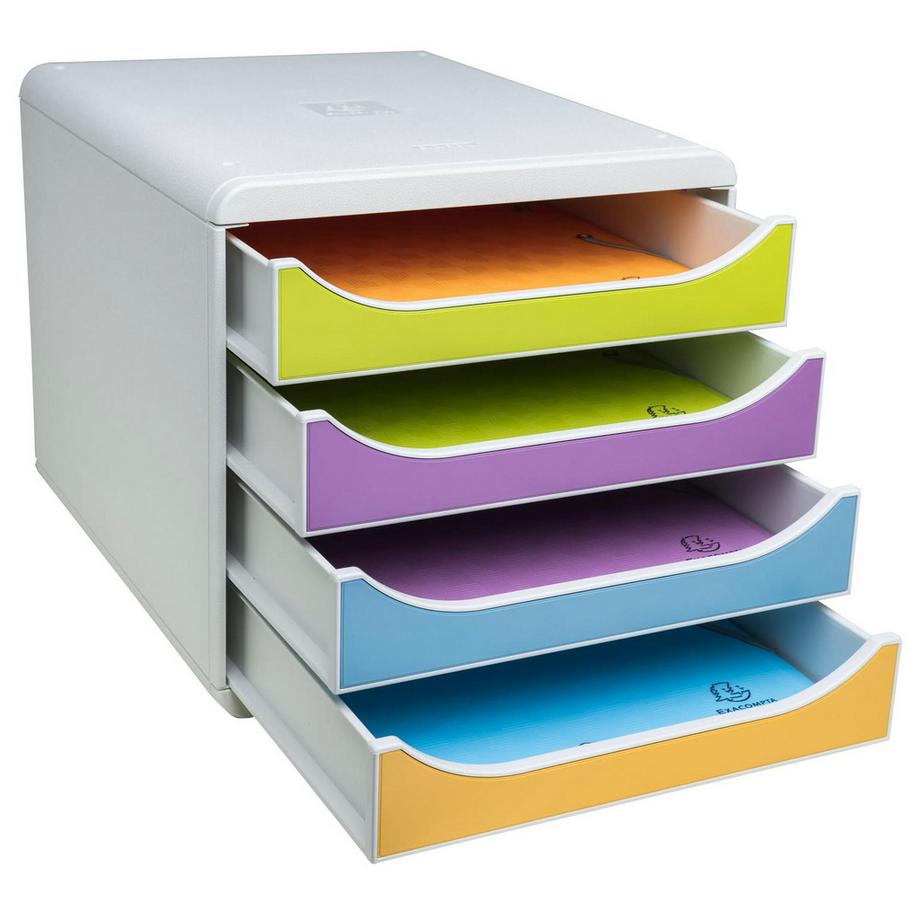 Exacompta Modulo d'archiviazione Big Box a 4 cassetti Pop N'Co  
