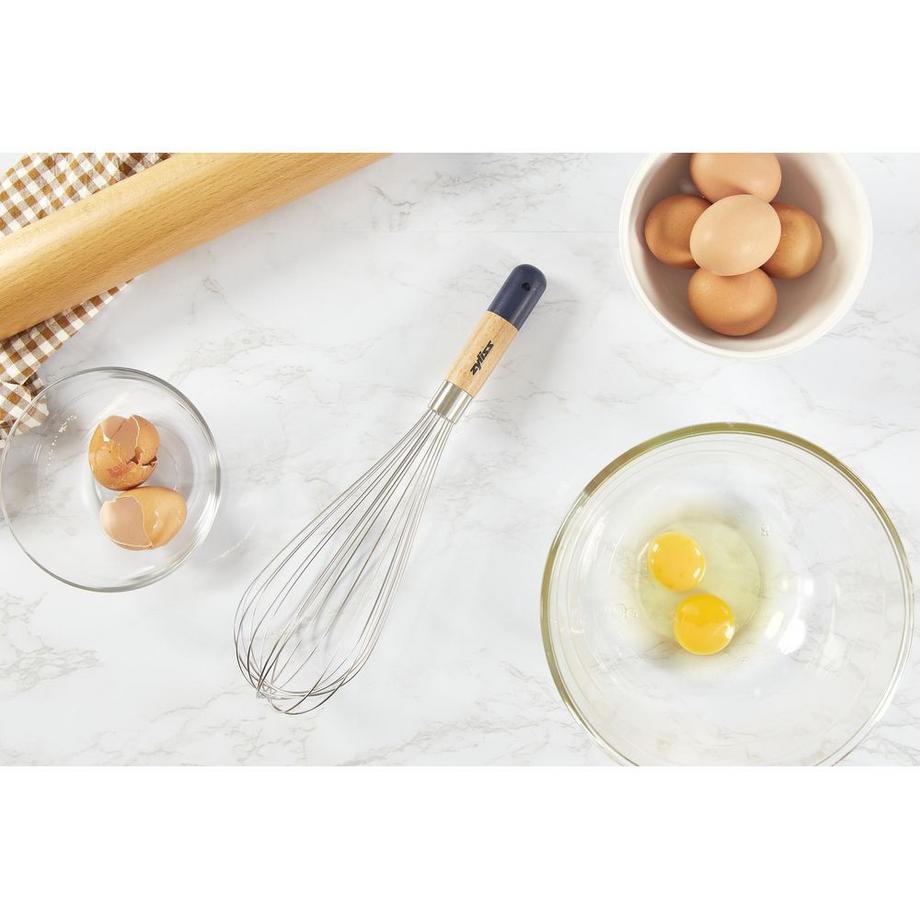 zyliss  Zyliss E980209 frusta da cucina Frusta con sfera Faggio, Acciaio inox Blu, Acciaio inox, Legno 