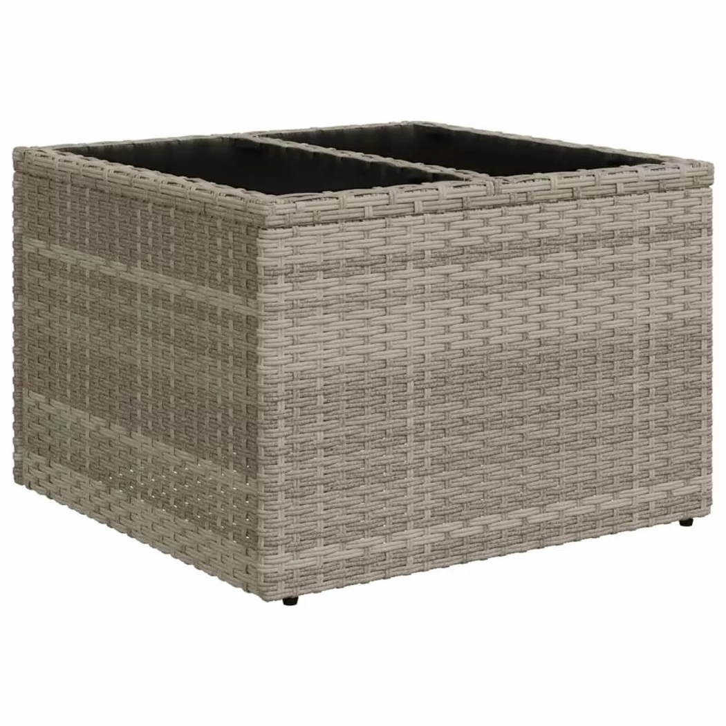 VidaXL - Table de jardin rotin synthétique, One Size, Gris