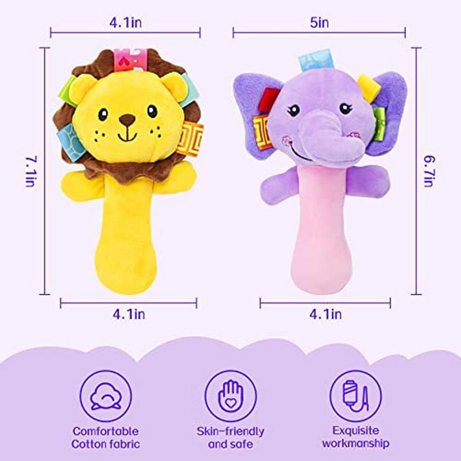 Activity-board  Pack Plüsch Baby Soft Rassel Toys Stofftier Hand Rasseln Musical 