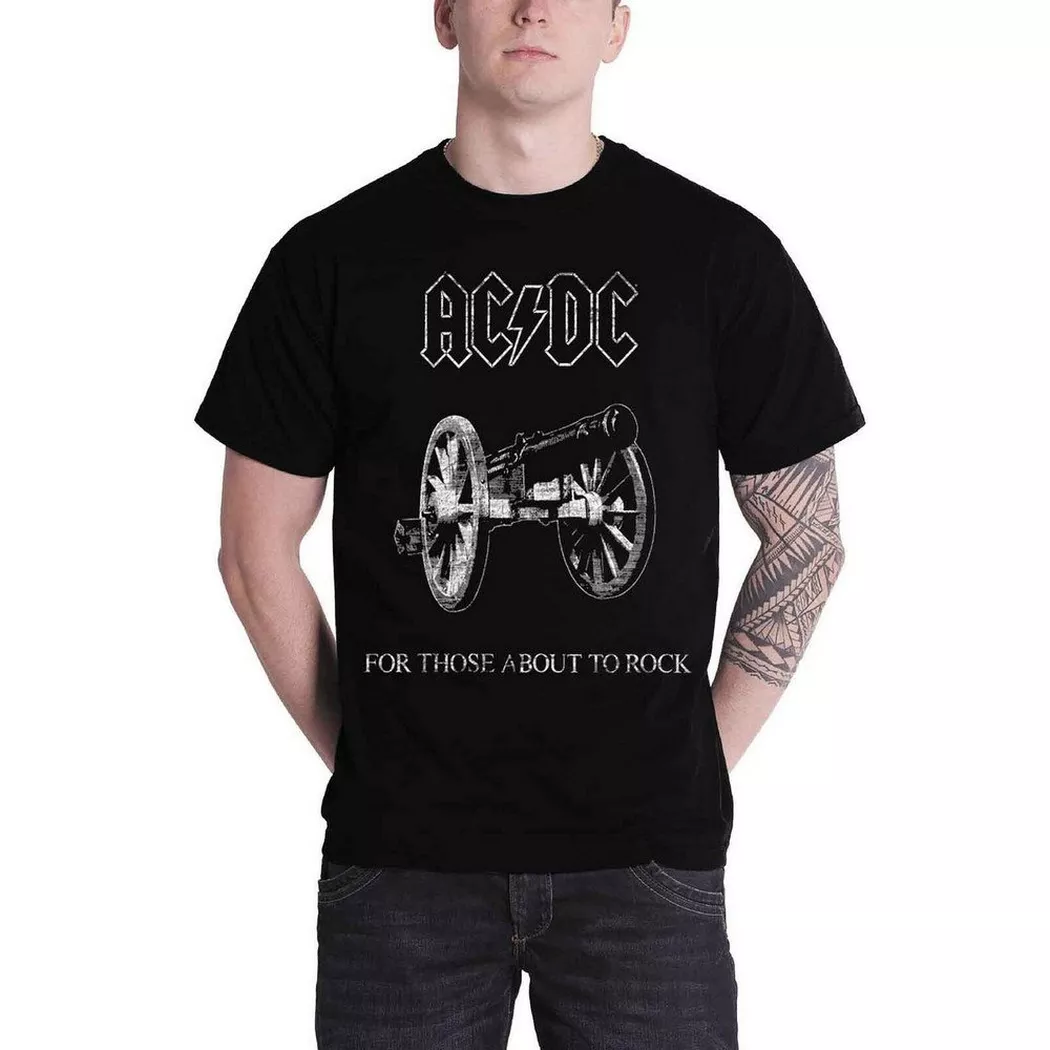 AC/DC - ACDC About To Rock TShirt, per donna, Nero, Größe XXL