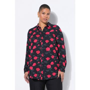 Chemisier, coupe Boxy Shape. Imprimé roses XL