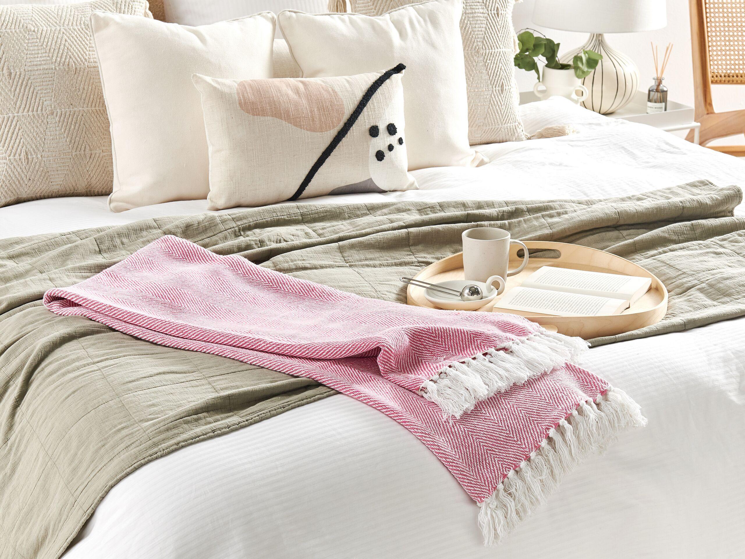 Beliani Couverture en Coton Scandinave Tangier  