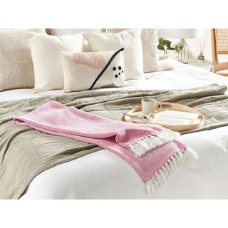 Beliani Couverture en Coton Scandinave Tangier  