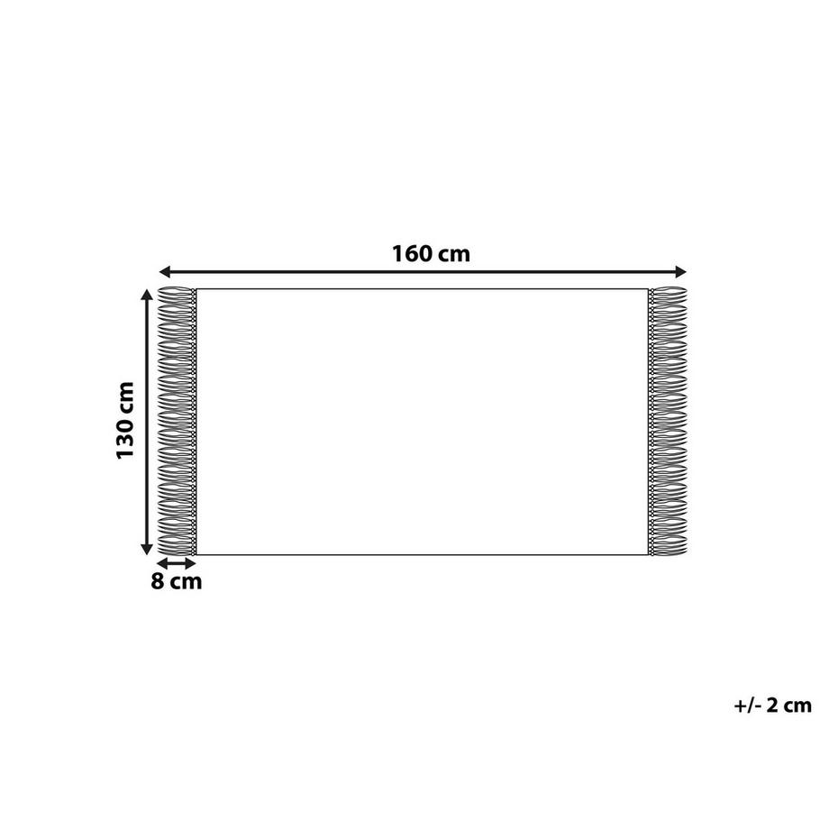 Beliani Tangier Skandinavische Baumwoll-Kuscheldecke  