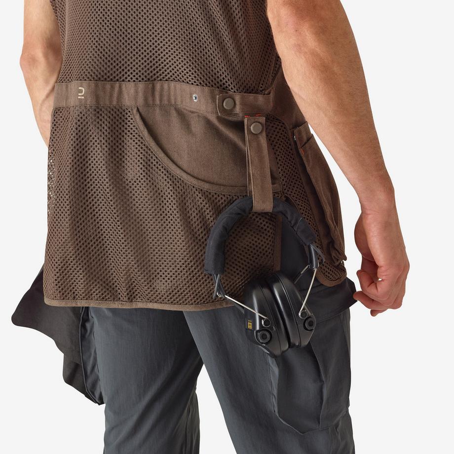 SOLOGNAC  Gilet uomo per caccia / tiro al piattello poliestere 