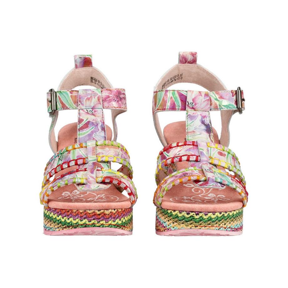 Laura Vita Sandali con plateau e cuciture decorative  