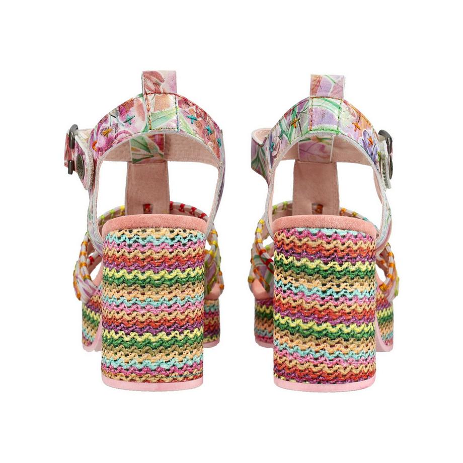 Laura Vita Sandali con plateau e cuciture decorative  