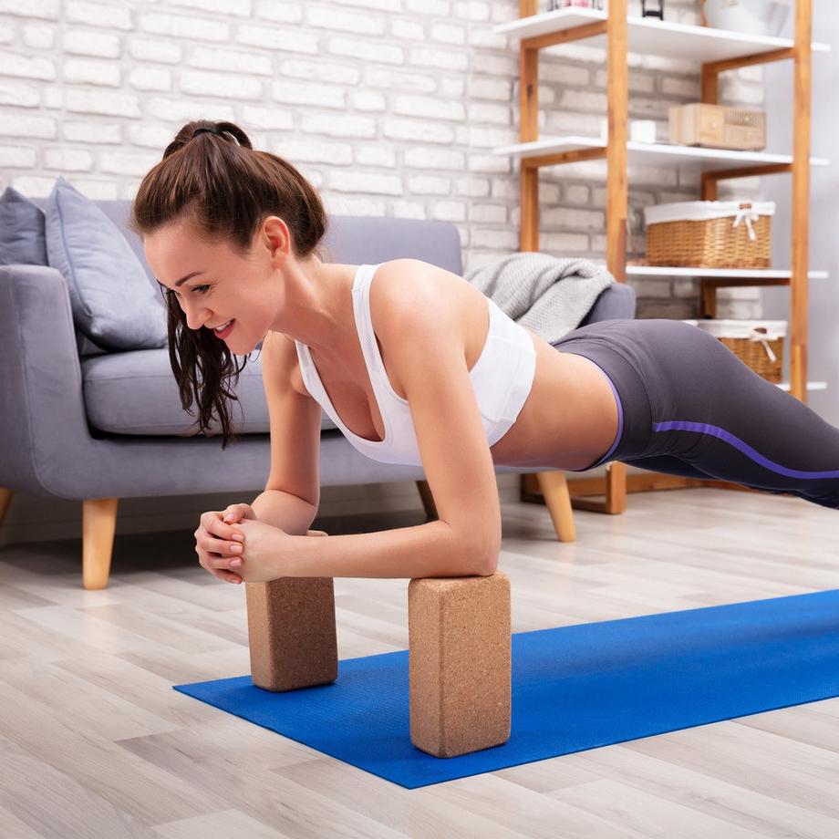 B2X  Yogablock aus Kork, 2er-Set 